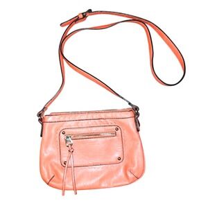 Maurices Coral Small Crossbody Bag Purse Zip Top